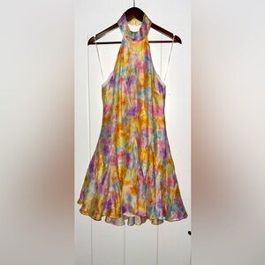 Astr The Label Sommer Floral Halter Minidress L Edgy Flirty Soft‎ Girl Summer